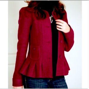 Anthropologie Elevenses Francie Peplum Jacket SZ 6